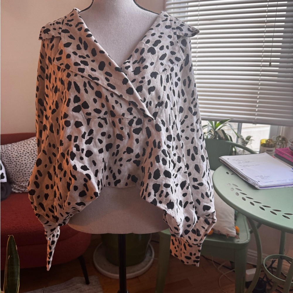 Garage Dalmatian Print Blouse